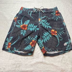 Caribbean Joe Island Supply Tropical Floral Swim Trunks Size Large